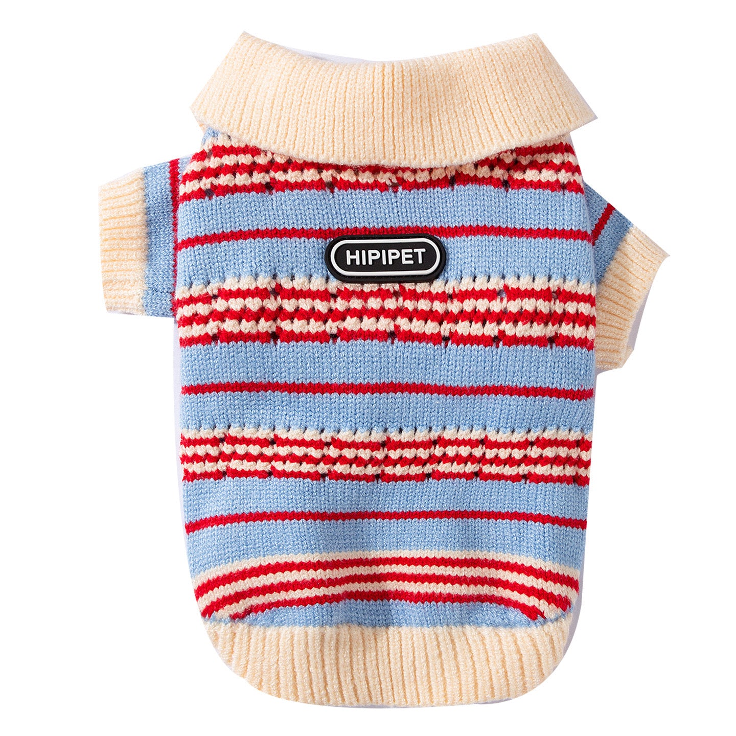 Warm Striped Pet Sweater – Soft Fleece Pullover