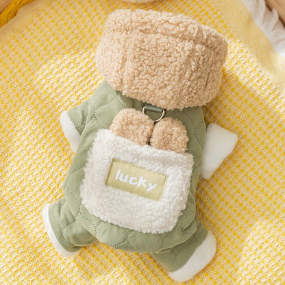 Plush Cotton Pet Coat – Warm & Cozy Winter Jacket