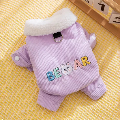Plush Cotton Pet Coat – Warm & Cozy Winter Jacket