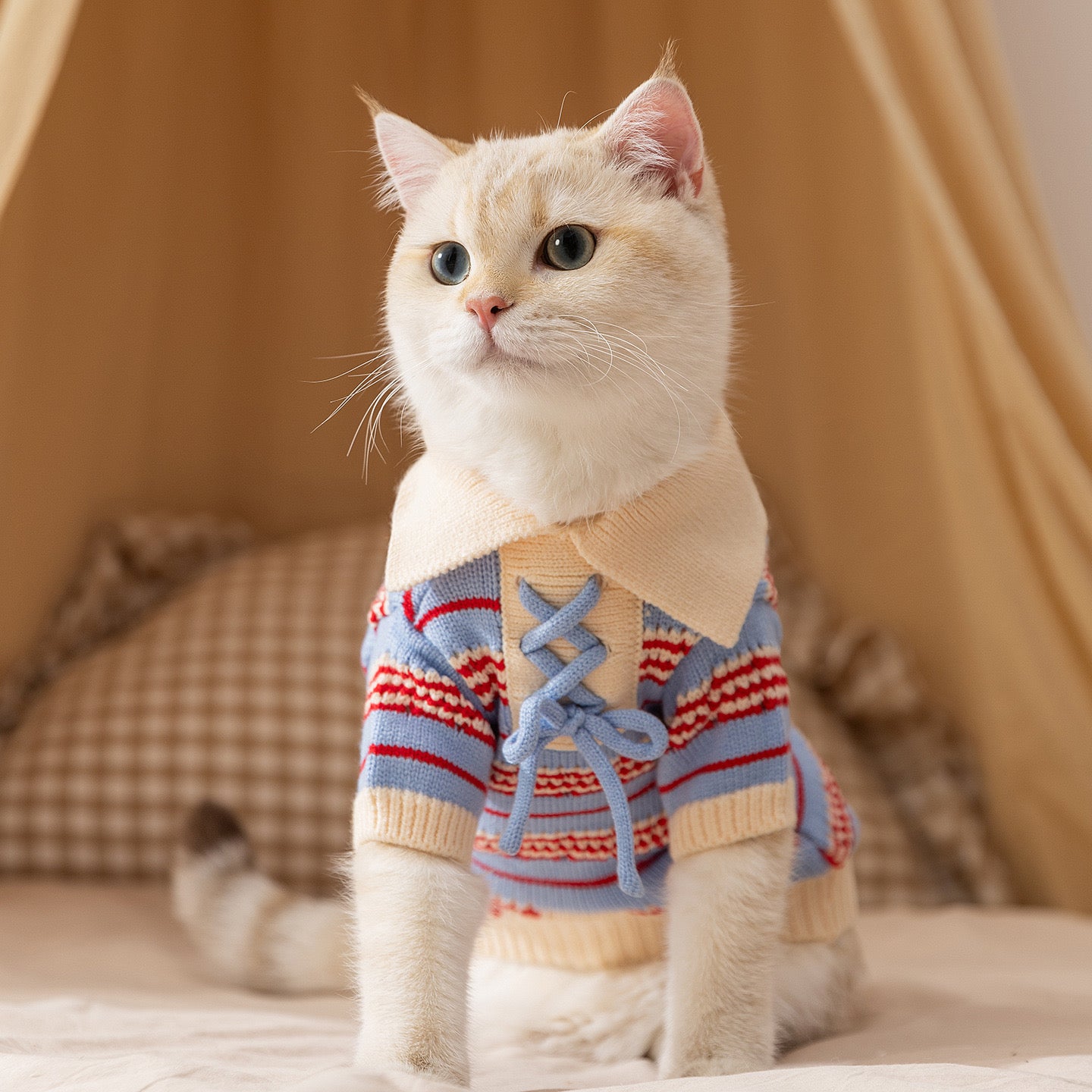 Warm Striped Pet Sweater – Soft Fleece Pullover