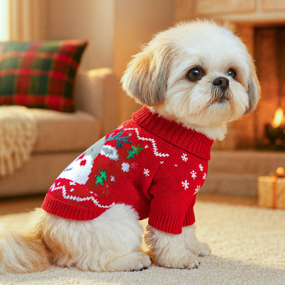 Comfortable and warm Christmas pet sweaters, available in different patterns