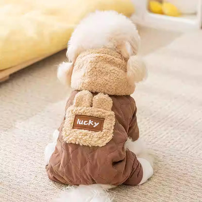 Plush Cotton Pet Coat – Warm & Cozy Winter Jacket