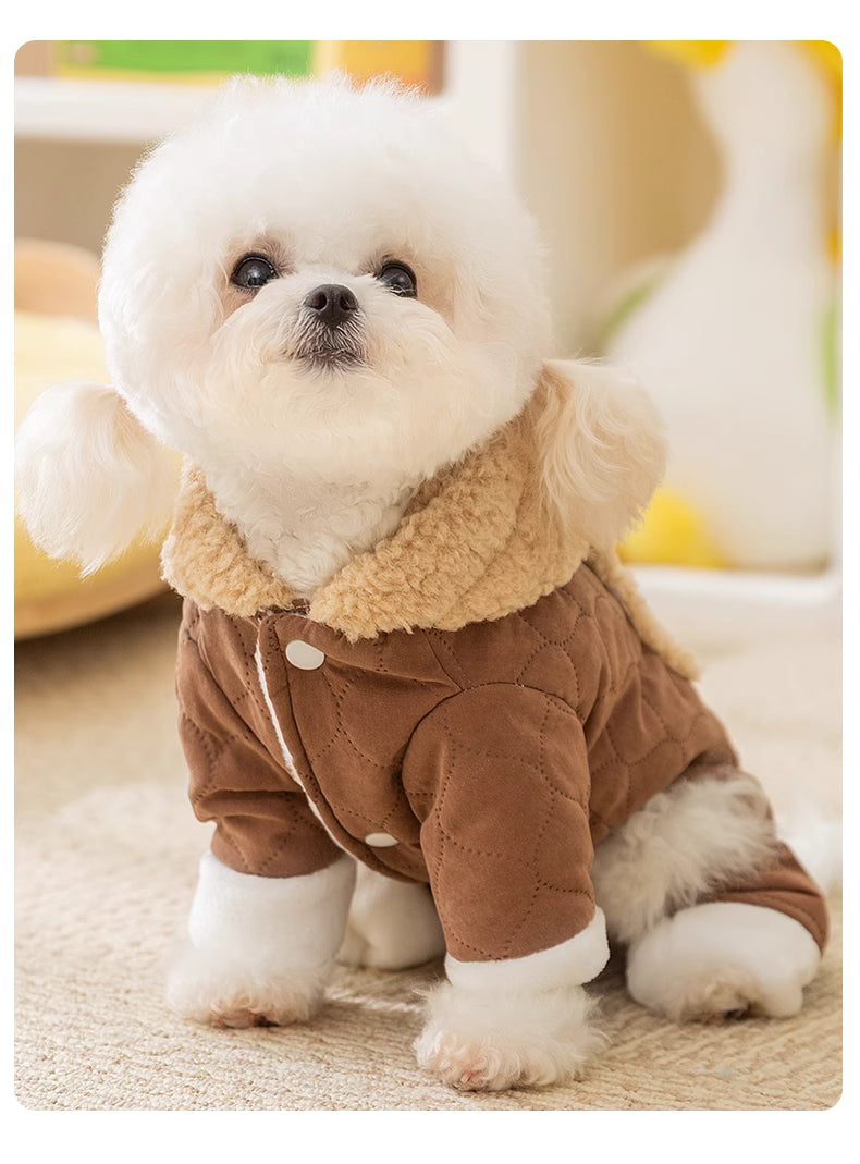 Plush Cotton Pet Coat – Warm & Cozy Winter Jacket