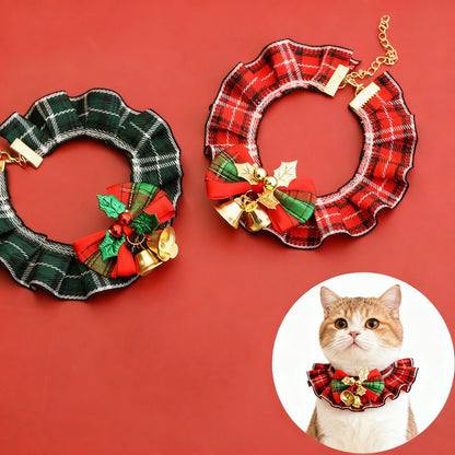 Satin checkered choker, luxurious lace neckband with shiny bow